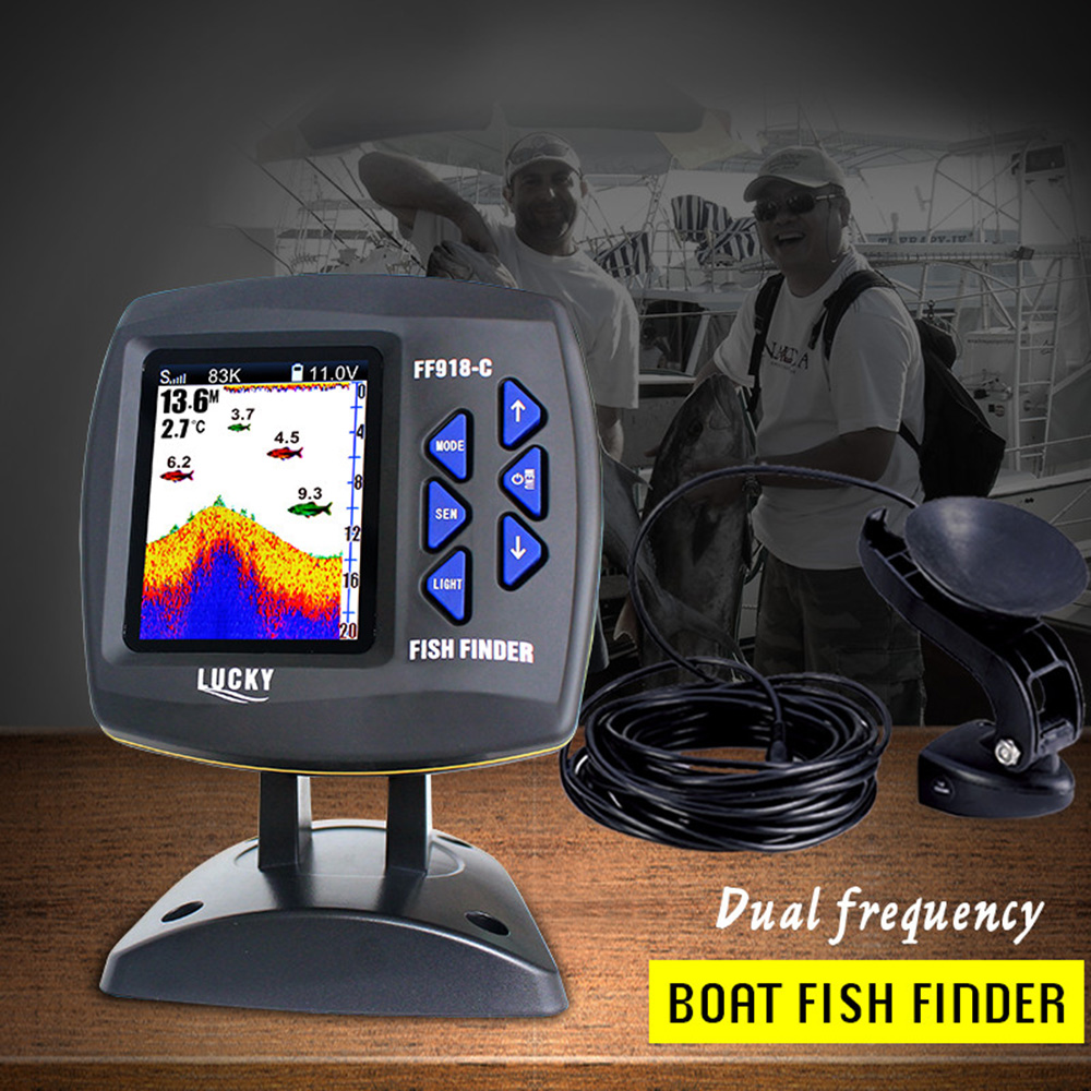 Wired Dual Frequency Fish Find - Fish Finder Transducer avaliação e preço