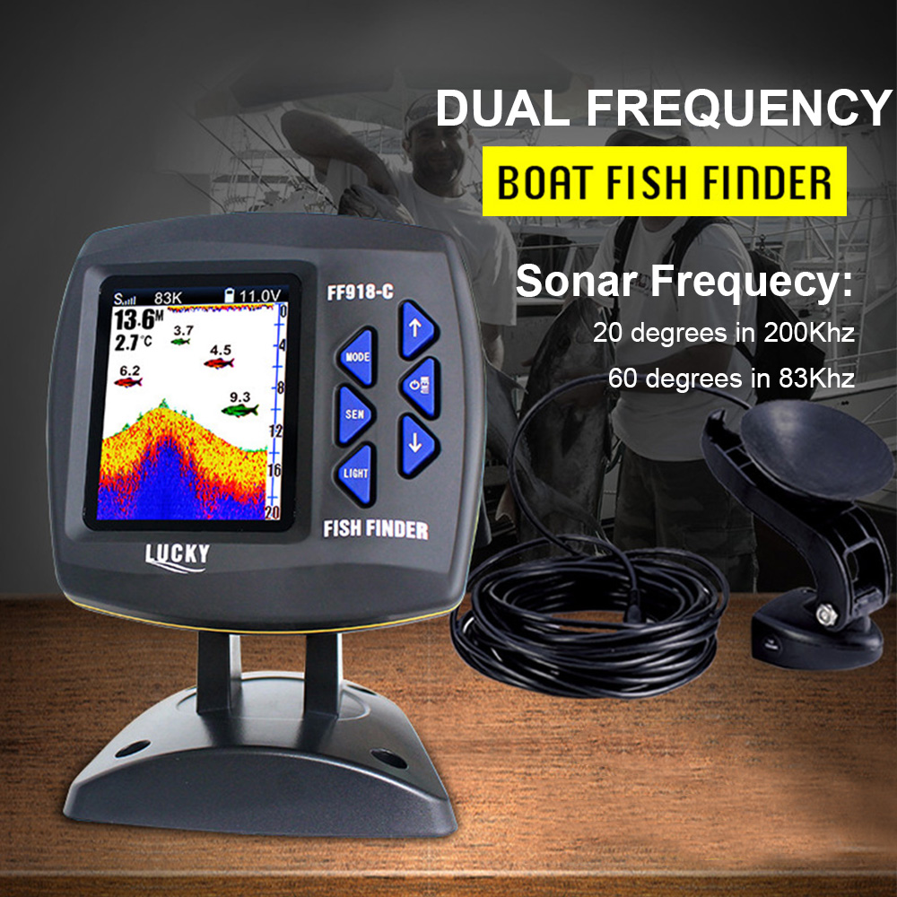 Wired Dual Frequency Fish Find - Fish Finder Transducer avaliação e preço